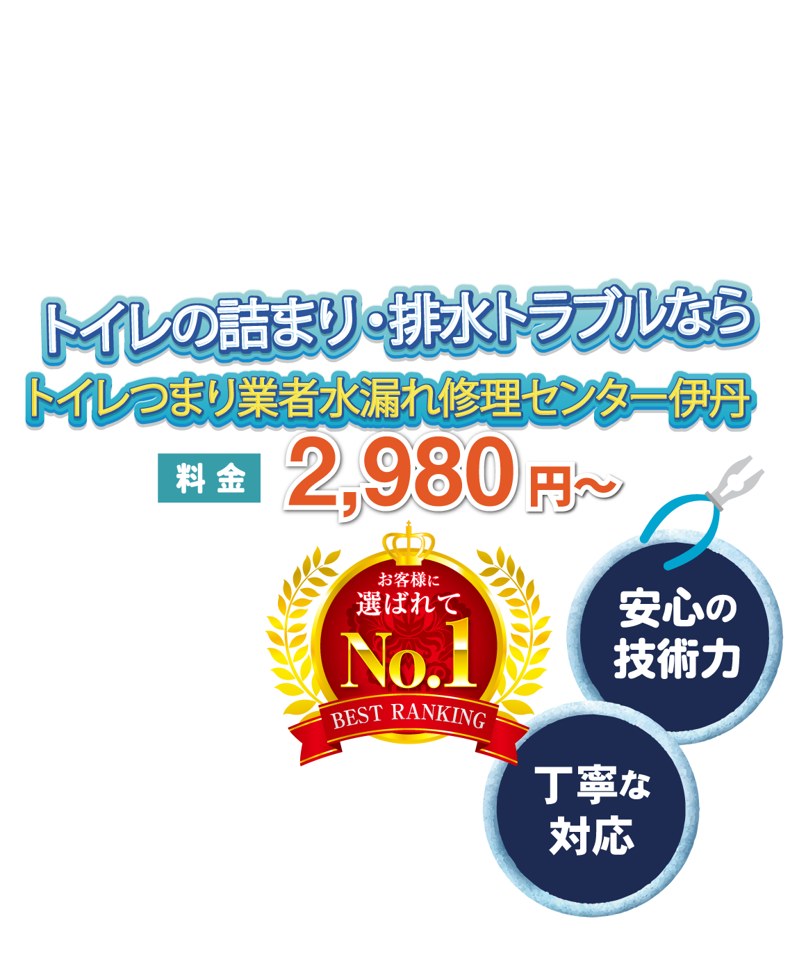 お風呂やトイレでの水漏れ・排水管など水回りの修理