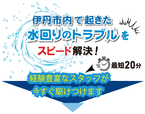 水回りのトラブルをスピード解決